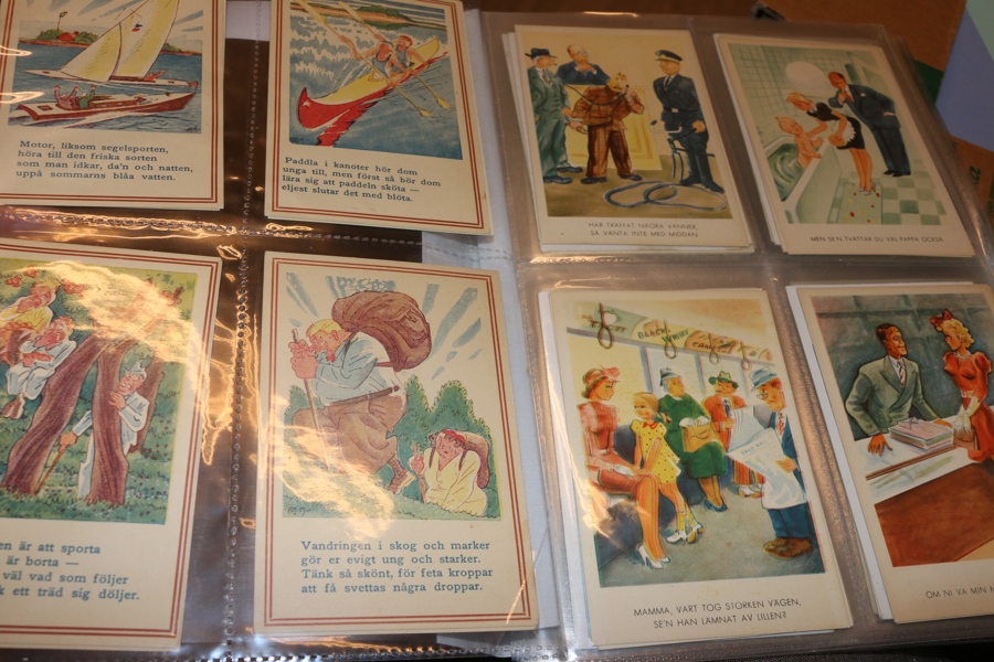 HUMOR. Mapp med ca 100 svenska och utländska kort.