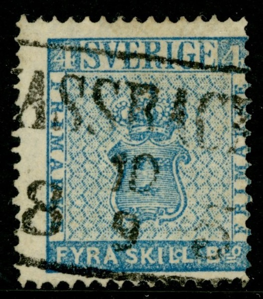 F2. (W)ASSBACK(EN) 10.9.X85X. Praktstämplat med en svår 4-kantstämpel som aldrig kommer få plats hela stämpeln på märket (pga formatet). Vht. Postal 3000 kr