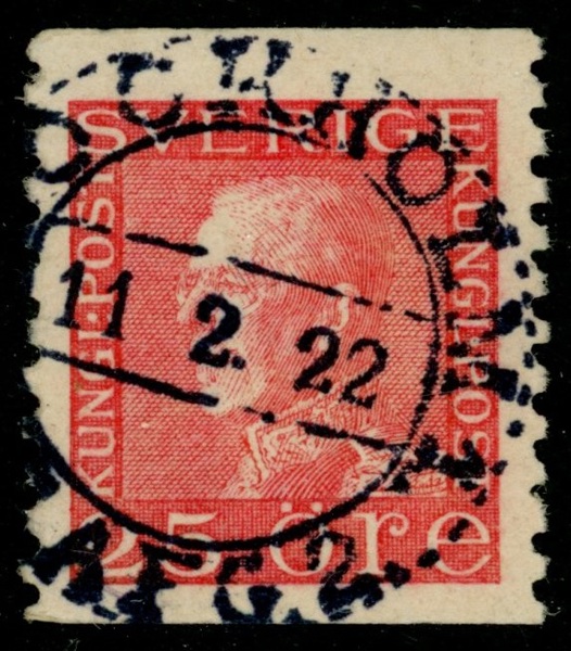 F182. STOCKHOLM 1 11.2.22. Knepig valör i vackert, tidigt ex!