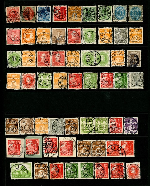 STÄMPLAR. Ett visirblad med stjärnstämplar/utslipade stjärnstämplar.