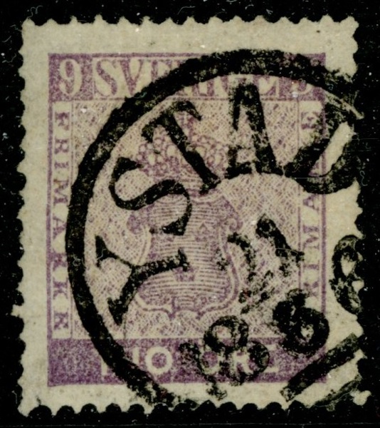 F8. YSTAD 21.5.186X. Trevligt ex med skarp stämpel.