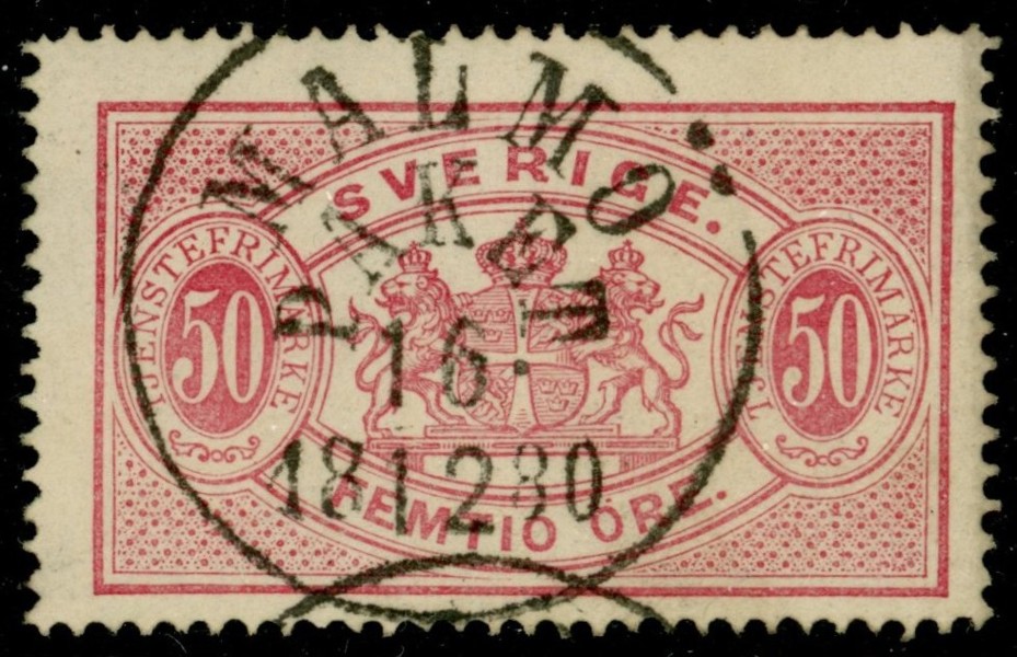 Tj9. MALMÖ PAKET 16.12.1880. Fräscht ex. F 1000 kr+