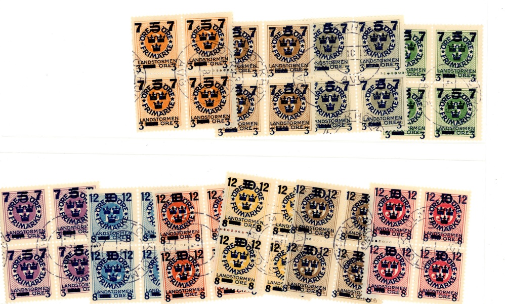 F126-35. Stämplad fräsch 4-blockserie. F 600 kr+