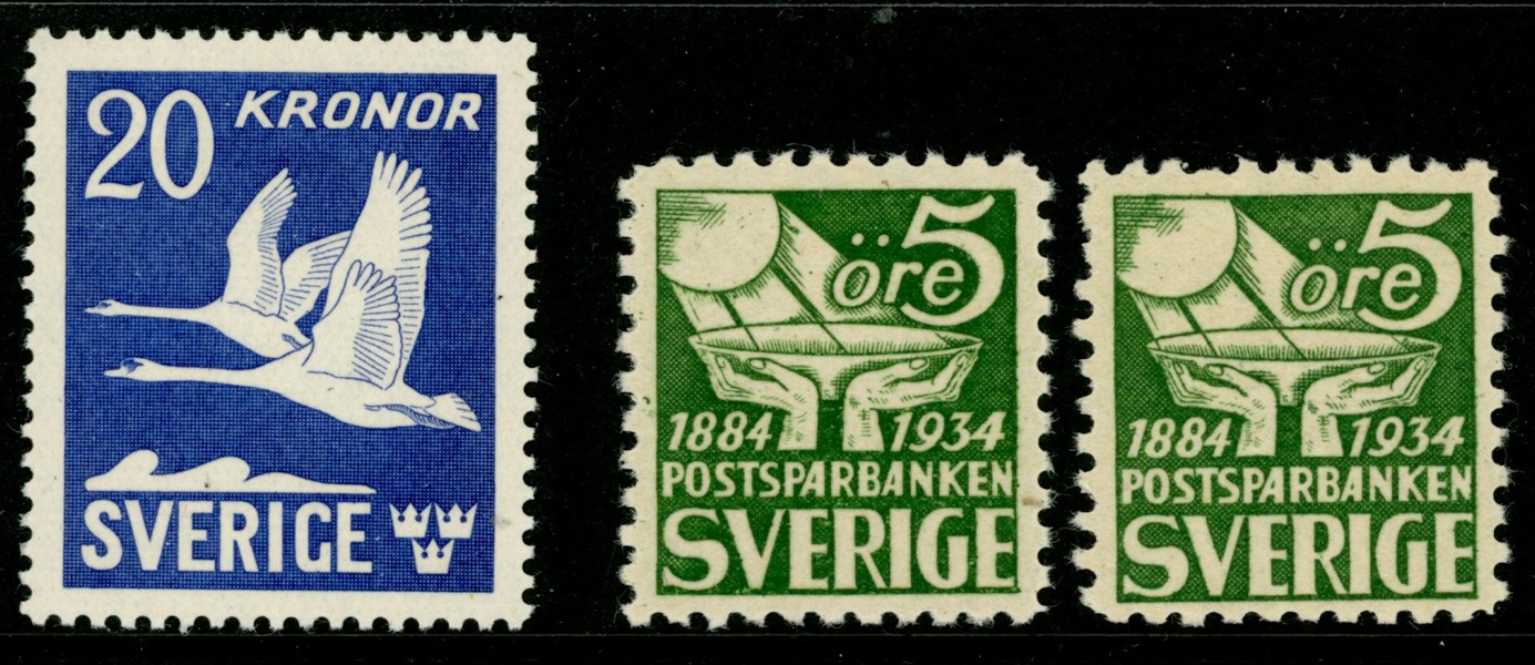 F337C + 238 och 239C, alla postfriska. F 1600 kr