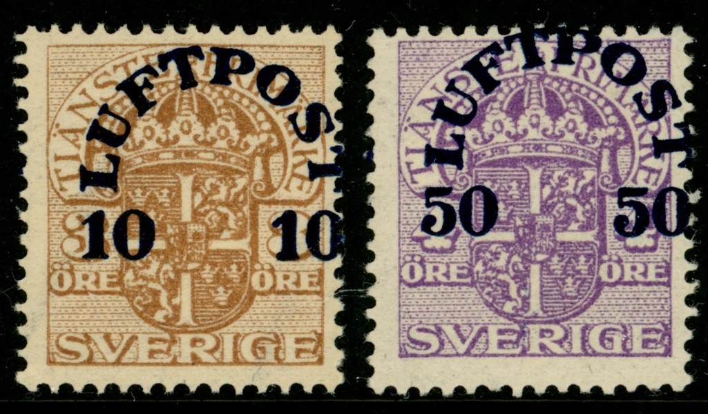 F136, 138v. Två ostämplade ex med (något) förskjutet påtryck.