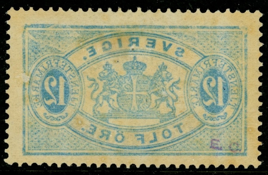 Tj25v6. Ostämplat ex med kraftigt spegeltryck. 
