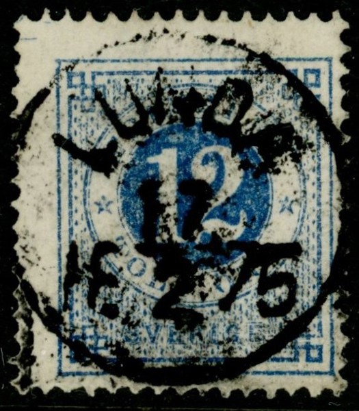 F21. LUNDA 17.2.1875. Ovanlig stpl.