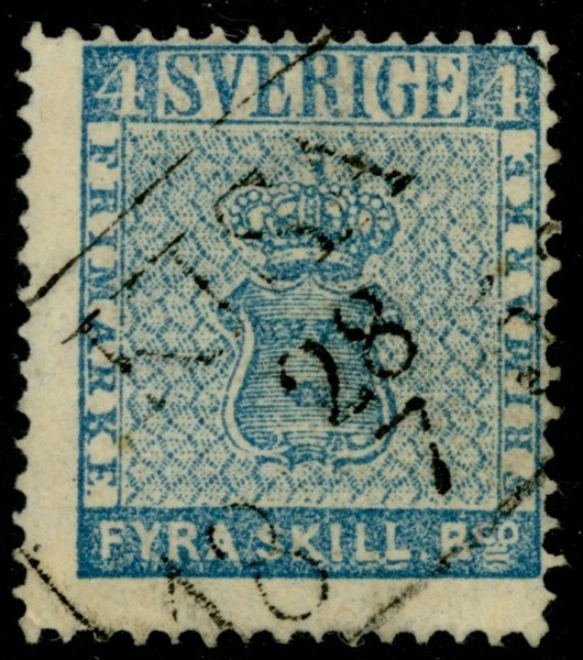 F2. KISA 28.7.185X 4-kantstämpel. Postal 2000 kr