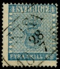 F2. KISA 28.7.185X 4-kantstämpel. Postal 2000 kr