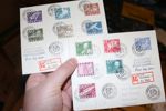 Lot ca 15 FDC med vinjetter, samt Postverket 1936.
