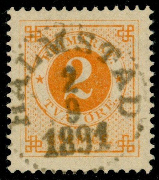 F40. HALMSTAD 2.9.1891. Felfritt prakt-lyxexemplar!