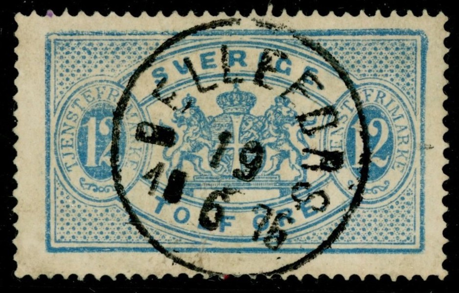 Tj5. BELLEFORS 19.6.1875. Praktex av en svår stämpel, tillfälle! Postal 2500 kr