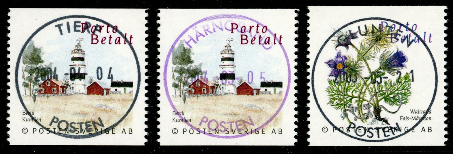 Porto Betalt. Tre märken med lyxstämplar!