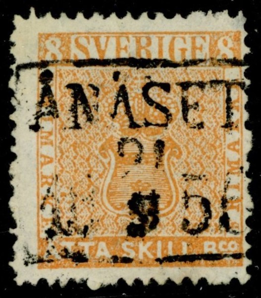 F4b. ÅNÄSET 21.9.1856. Felfritt mkt gott-praktexemplar!