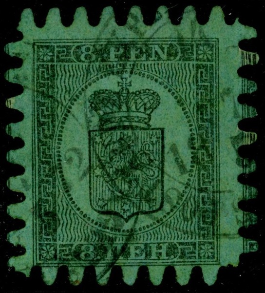 F6v1C3. Stämplat ex med felfri tandning. Extra brett märke. F 1500 kr