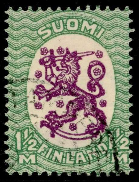 F129W4. Stpl ex med vm posthorn i position 4. F 400 kr