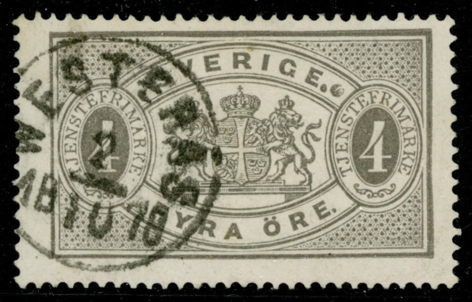 Tj2a. WESTERÅS 2.10.1878. Tidigt stämplat ex!