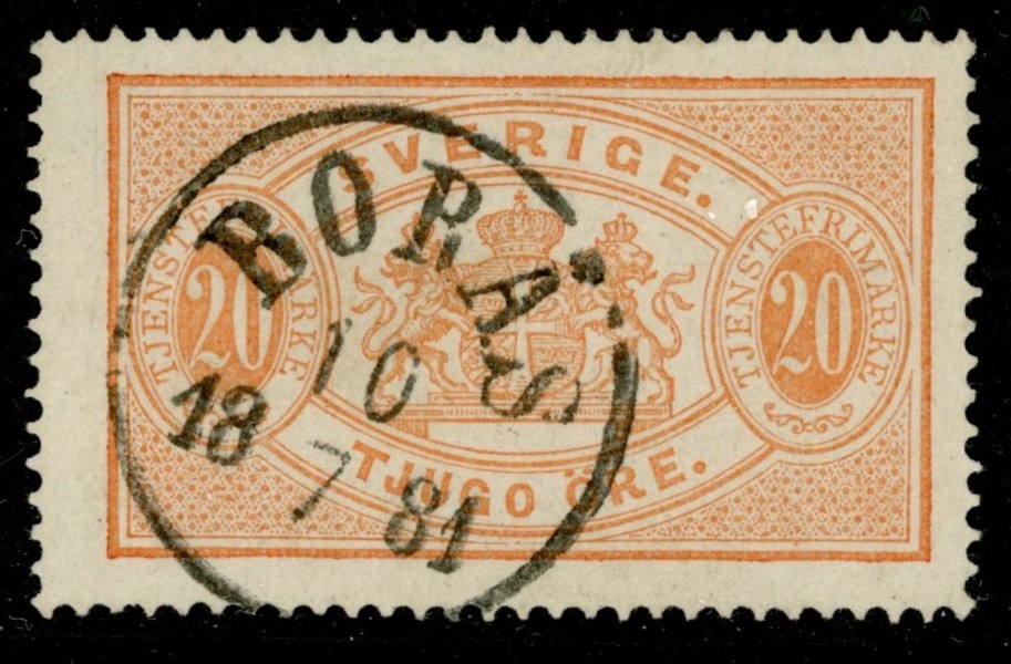 Tj6. BORÅS 10.7.1881. Praktexemplar!