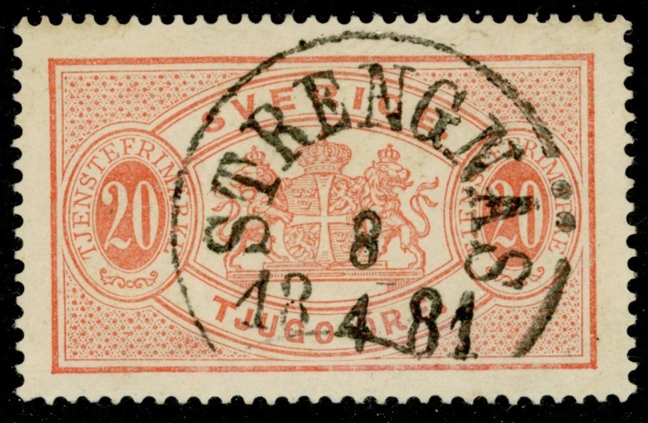 Tj6. STRENGNÄS 8.4.1881. Praktexemplar!
