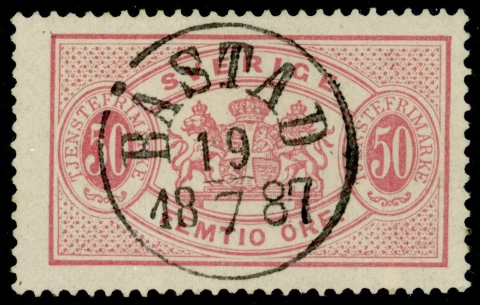 Tj22A. BÅSTAD 19.7.1887. Praktexemplar!