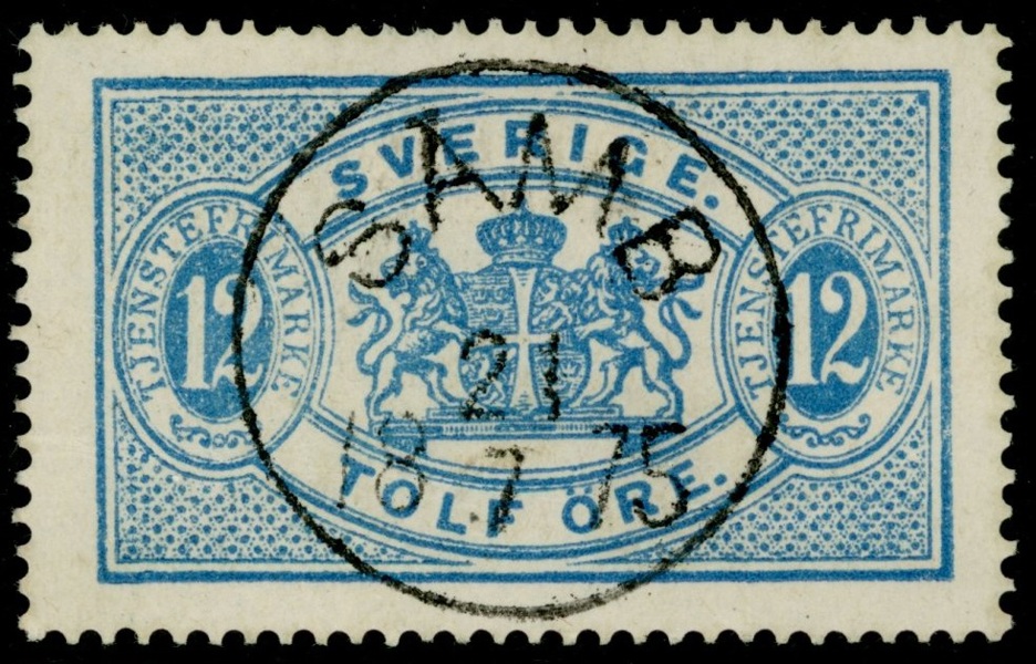 Tj5. SÄMB 21.7.1875. Kort tandspets över "Ä", annars ett lyxexemplar!