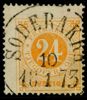 F24. SÖDERÅKRA 10.1.1873. Ktt men en fantastisk stämpel!