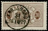 Tj8. KARLSBORG 31.10.1877. Fint ex, kanske prakt?