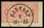 Tj16A. MANTORP 6.11.1886 på ett mycket snett exemplar.