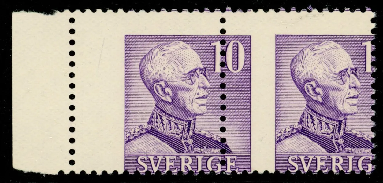F273Cv. Postfriskt par, felperforerat.