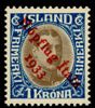 F165. 1 kr "Hopflug Itala", postfriskt lyxexemplar. Attestkopia Grönlund. F 5500 kr+