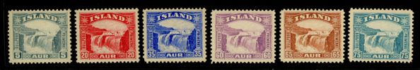F194-99. Ostämplad serie som lätt misstas som postfrisk då spåren av fastsättare är nästan osynliga. F 1200 kr 