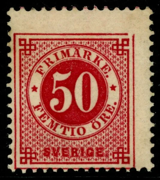 F48. Postfriskt ex, sned centrering. Intressant rambrott. F 5000 kr 