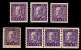 F179A. Sju postfriska ex i god centrering. Ej typbestämda men flera olika papper.