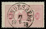 Tj9. LINDESBERG 12.6.1878. Fräscht märke, något sned centrering.