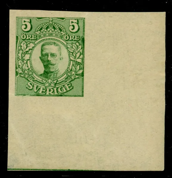 F79v1. Otandat, ostämplat hörnexemplar.