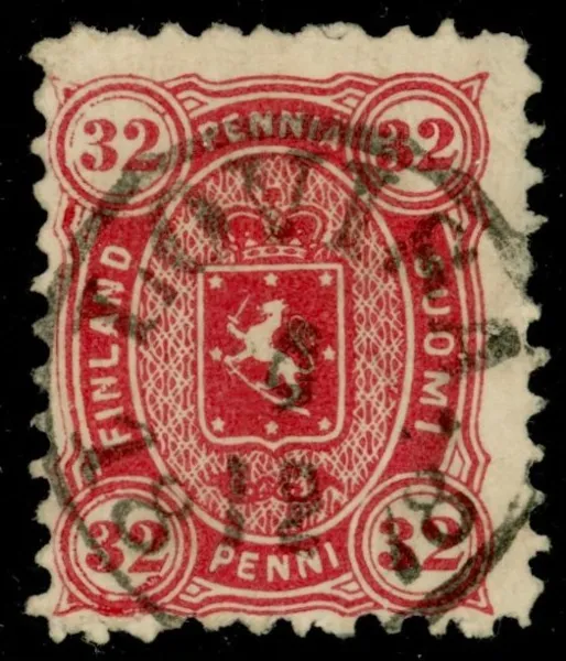F18. Lyxstämplat ex LOVISA 8.12.1878. F 500 kr+++