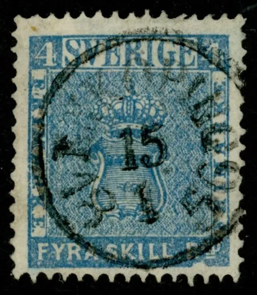 F2d. ENKÖPING 15.1.1856 bågstämpel. Ovanligt vackert ex av denna svåra nyans.