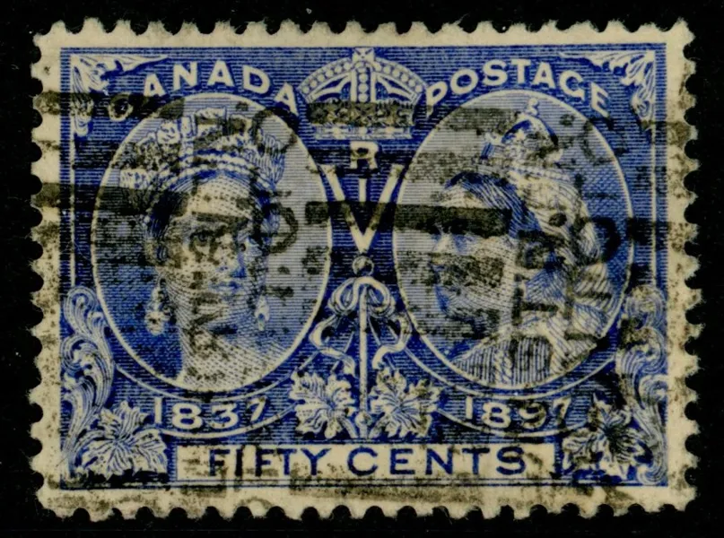 KANADA. Mi48. 50 cent ultramarin. Fräscht ex. Mi € 150