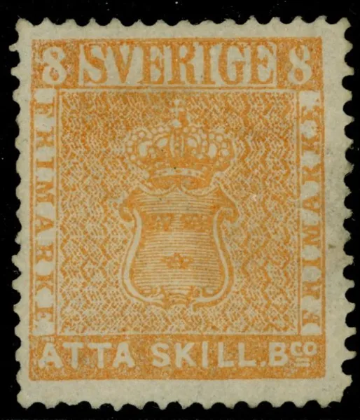 F4. Ostämplat original av 8 sk bco, som alltid utan gummi. Kht. F 50000 kr