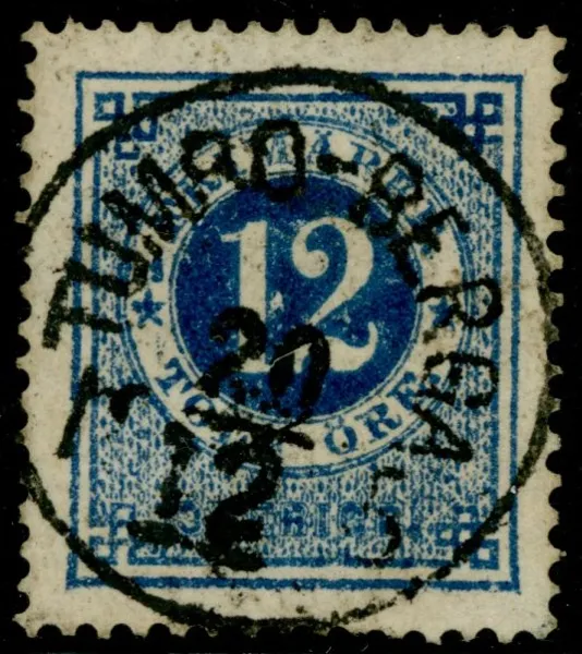 F21. TUMBO-BERGA 20.12.1875. Kort tand. Vacker, bättre stämpel!