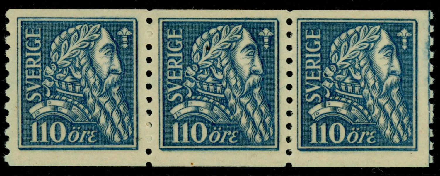 F154a. Postfriskt 3-strip på agry-ppr. F 5700 kr