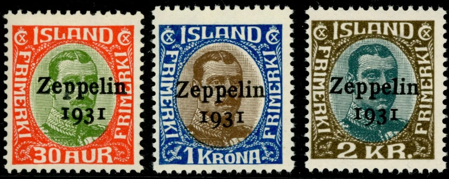 F162-64. Postfrisk serie zeppelin. F 2500 kr