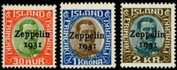 F162-64. Postfrisk serie zeppelin. F 2500 kr