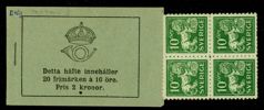 H15Ab R. Trevligt häfte på B-papper, stor krona. Omslaget med små noteringar. F 8000 kr