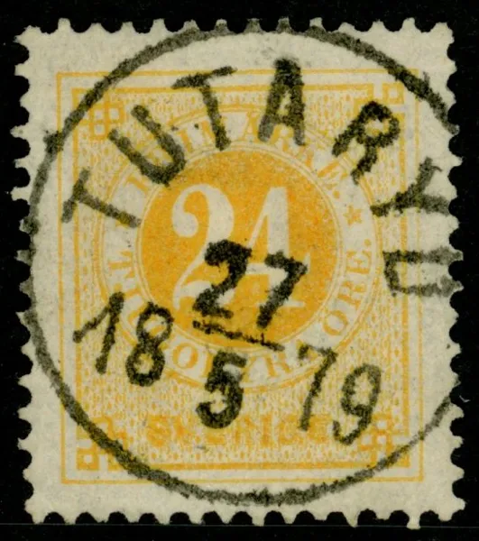 F34b. Prakt-lyxexemplar TUTARYD 27.5.1879. Sign O.P.