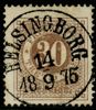 F25g. HELSINGBORG 14.9.1875. Fräscht och felfritt ex sign O.P.