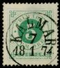 F19c. KALMAR 7.1.1874. Praktexemplar sign O.P.