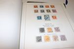 Blandat parti med bl.a. ringtyp t13 på blad med olika nyanser, lite 12 öre vapen, en enklare Nordensamling i Facitalbum, ett album bandmärken, och en färglikare Nordisk Filateli som dock ej är kpl.