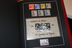 SPANIEN. Mycket fin och välvårdad samling med hemgjord montering i två Leuchtturmpärmar, svarta blad, samlat till ca 1980.