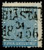 F2. BIÄSTA 24.4.1856. Fräscht märke med lyxstämpel, sned centrering.